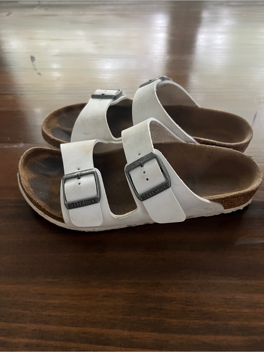 Birkenstock Kids White Double Buckle Arizona Sandals